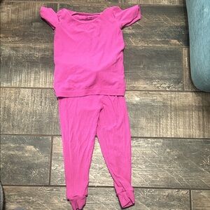 Little Sleepies Hot Pink Ribbed Pajama Set